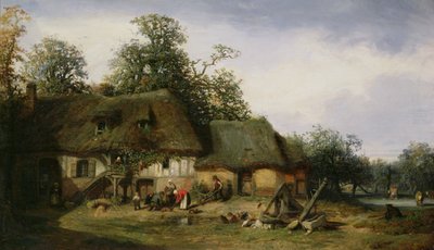A Farm in Normandy by Nicolas Louis Cabat